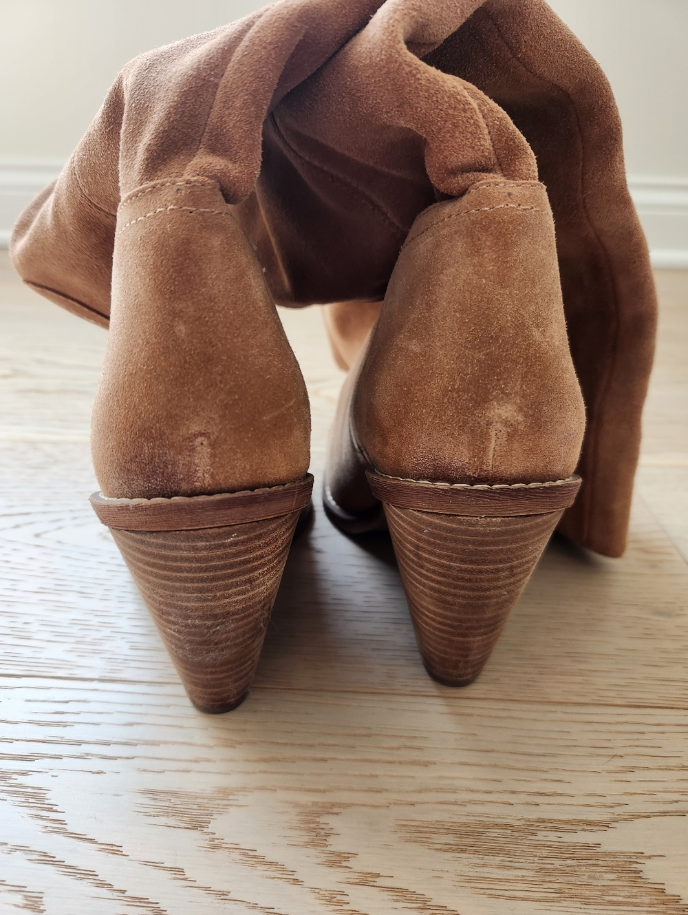 Sam Edelman Indigo Western Knee High Boots Size 9.5 Golden Caramel Brown - Picture 13 of 16